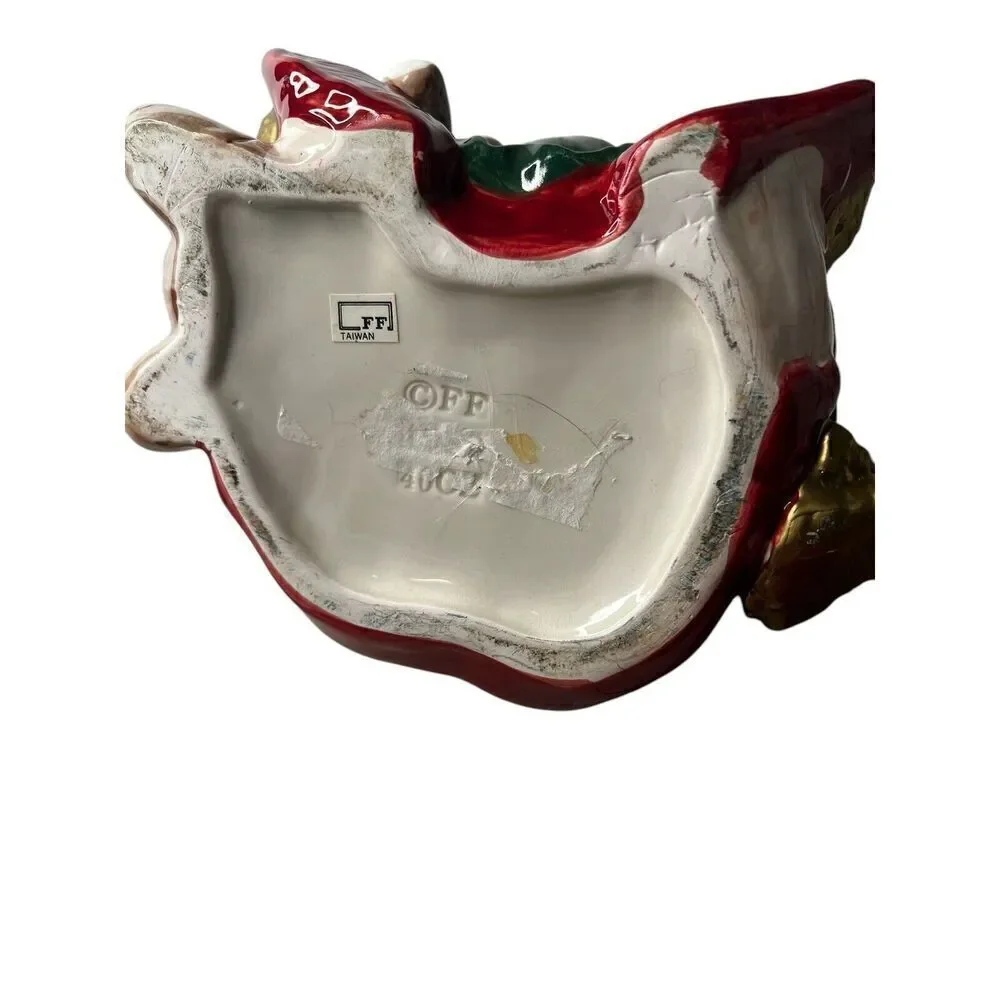 Vtg Fitz and Floyd Old World Christmas Santa Elf Teapot 1989 40 Oz Tea Pot